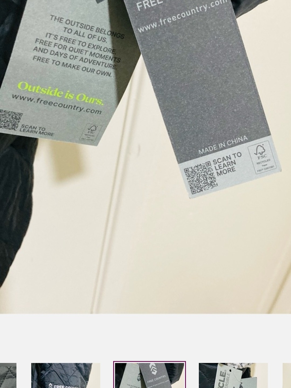Reversible black/fleece lined jacket - Picture 8 of 11